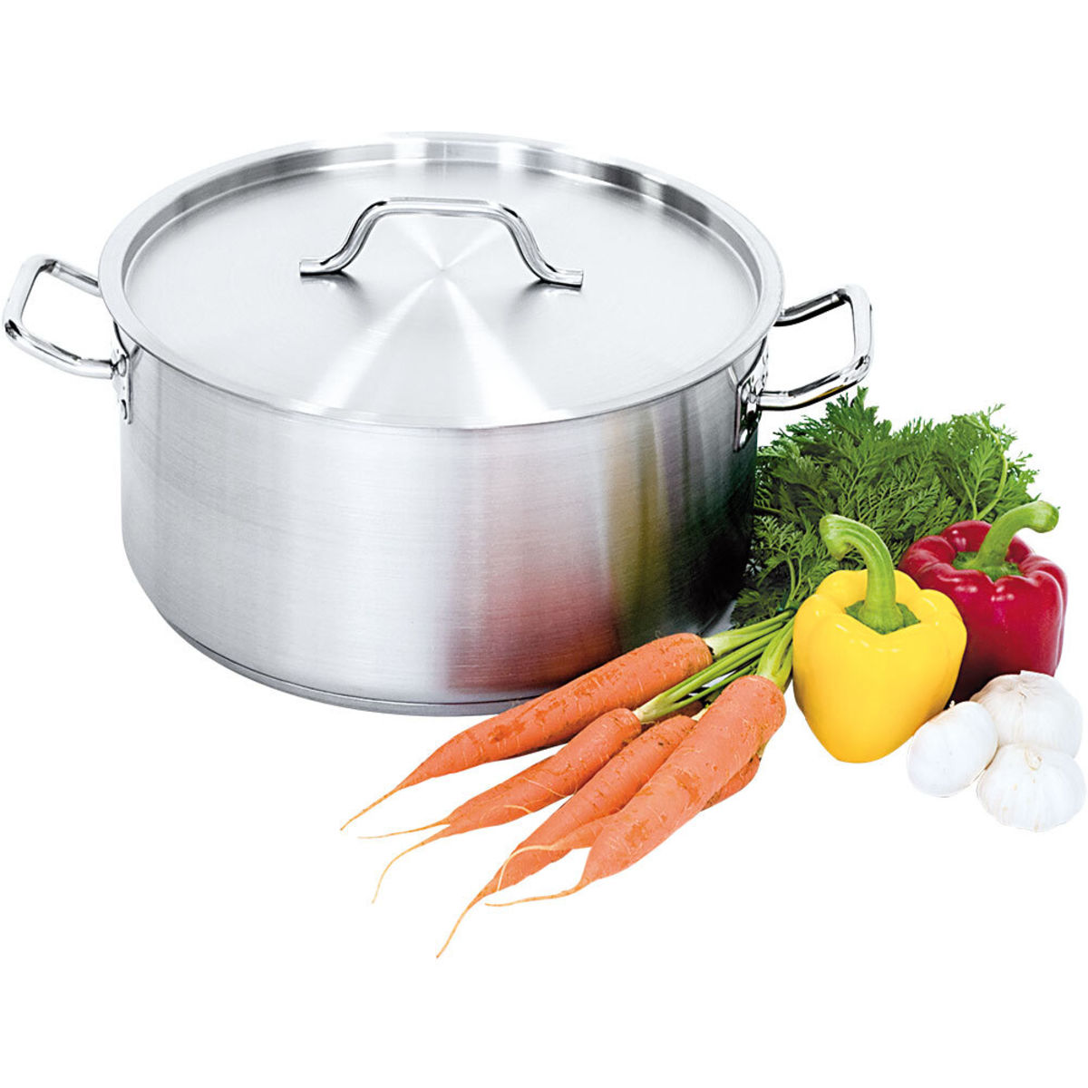 Stalgast Edelstahl Suppentopf mit Deckel 18.3 l, 36x18 cm (ØxH); silber