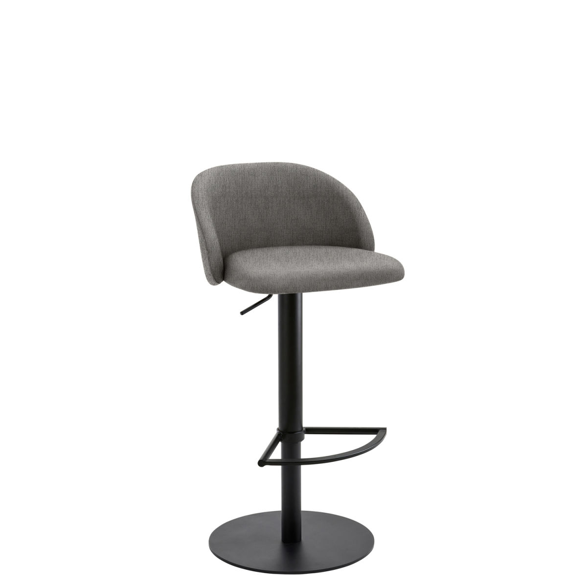 Barhocker 1236 49x51x73 cm (BxTxH); Sitz dunkelgrau, Gestell schwarz