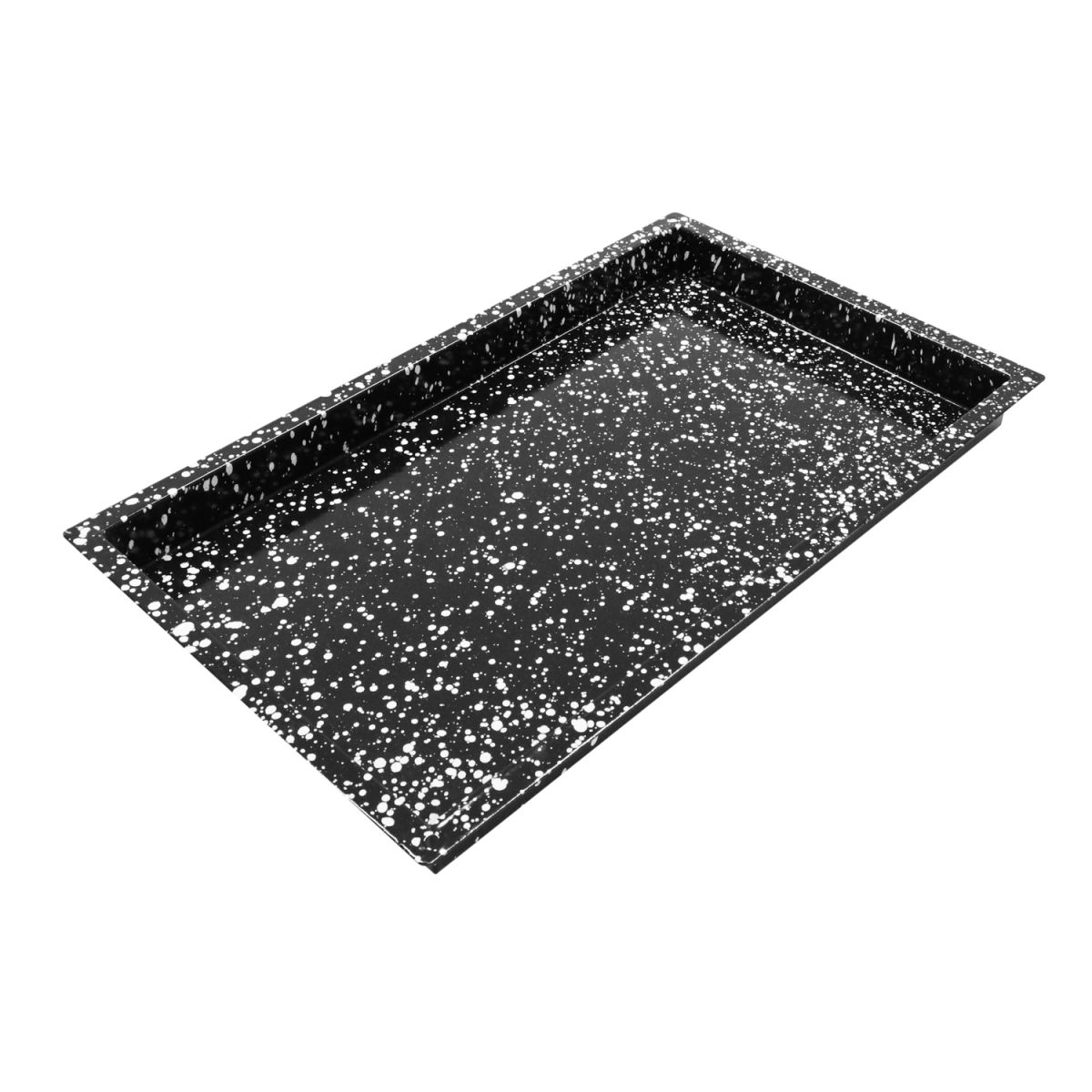 Schneider Backblech GN 1/1, Granit-Emaille GN 1/1, 53x32.5x4.5 cm (LxBxH); schwarz/weiß; rechteckig