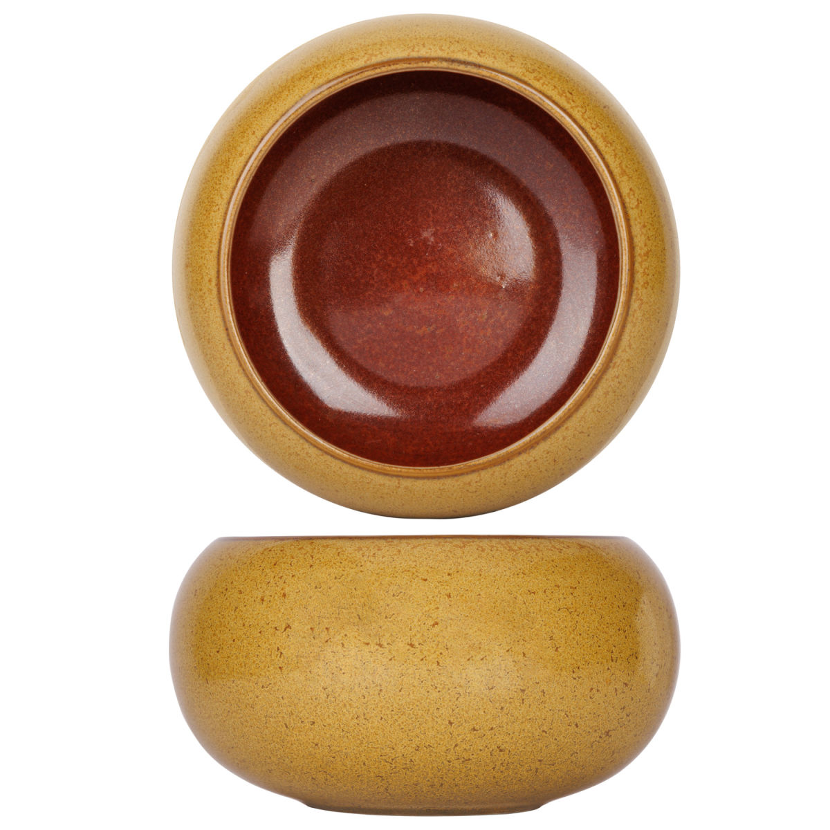 Cosy & Trendy Elements Mustard Schüssel D8,3Xh6Cm 340 ml, 8.3x8.3x6 cm (LxBxH); braun/rostbraun; 6 Stück / Pack