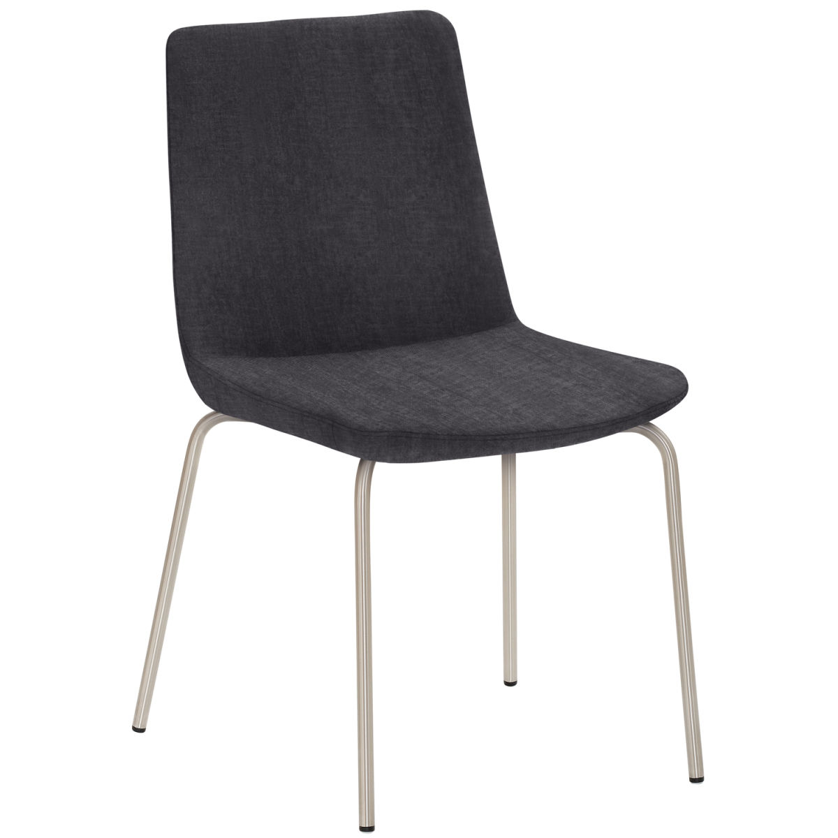 Mayer Sitzmöbel Freischwinger Stuhl Samt Stoff 48x54x87 cm (BxTxH); Sitz anthrazit, Gestell edelstahl