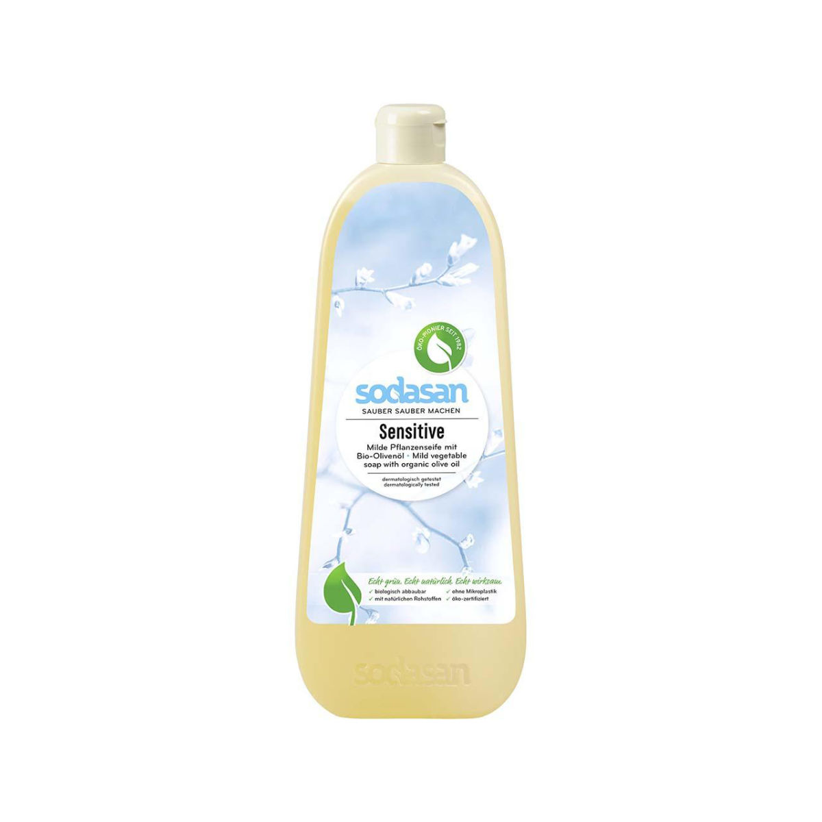 Sodasan Flüssigseife 'Sensitive', Nachfüllung, 1 l; 1000 ml, 1000 ml; gelb