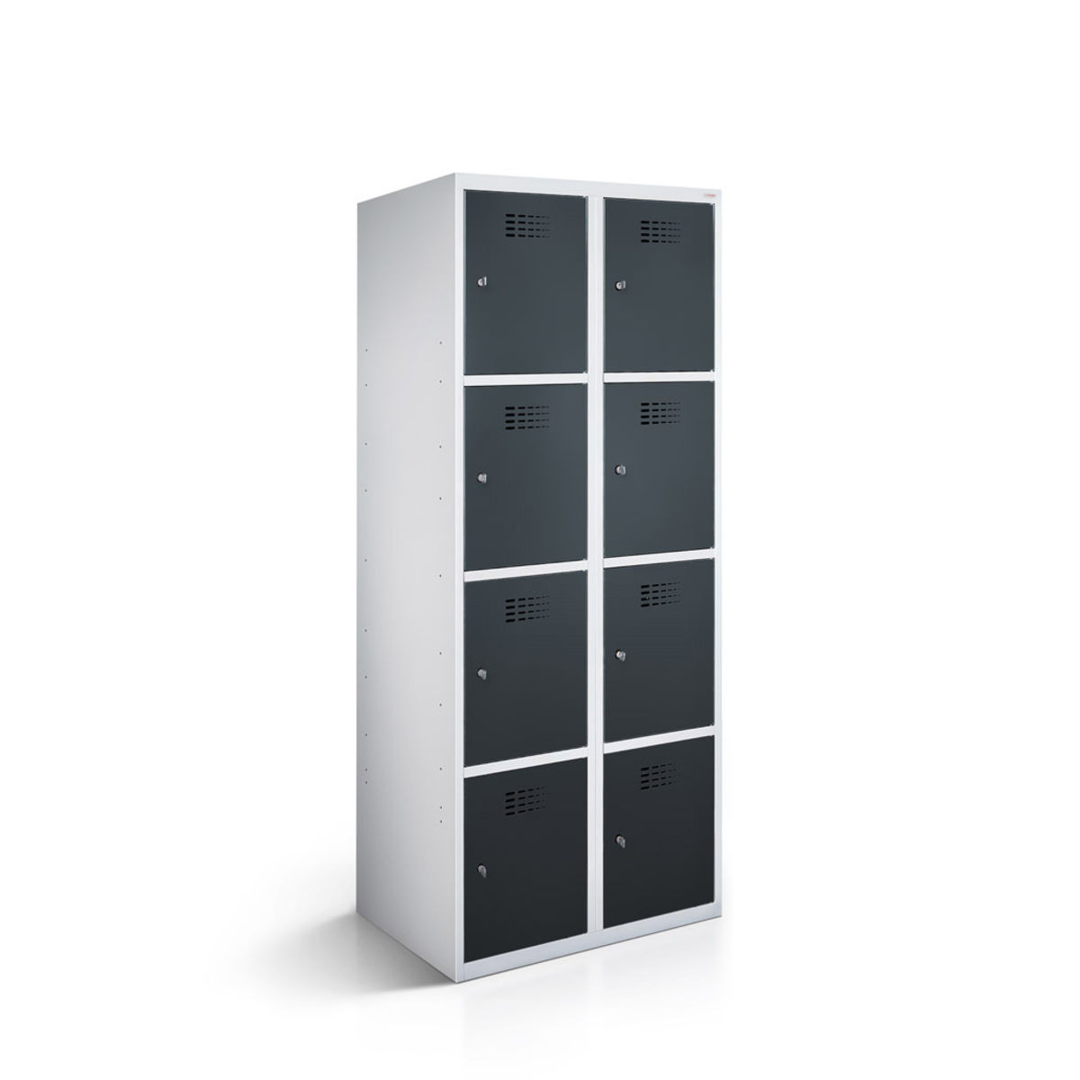 rotstahl Fächerschrank 8 Fächer mit lichtgrauem Korpus 60x50x180 cm (BxTxH); anthrazit