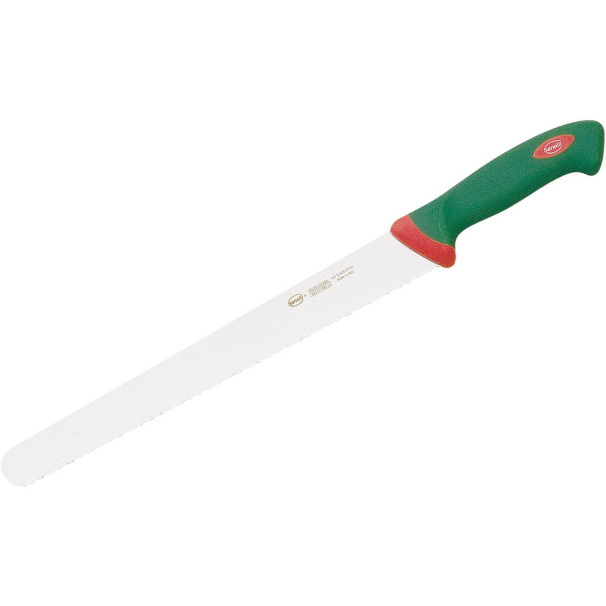 Sanelli Brotmesser, ergonomischer Griff 23.5 cm (L); grün