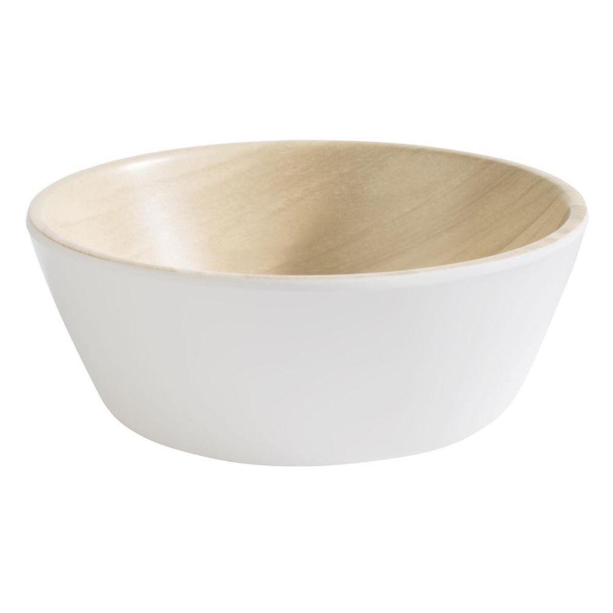 APS Schale FRIDA, Melamin, rund; 250 ml, 12.5x4.5 cm (ØxH); beige/weiß; konisch