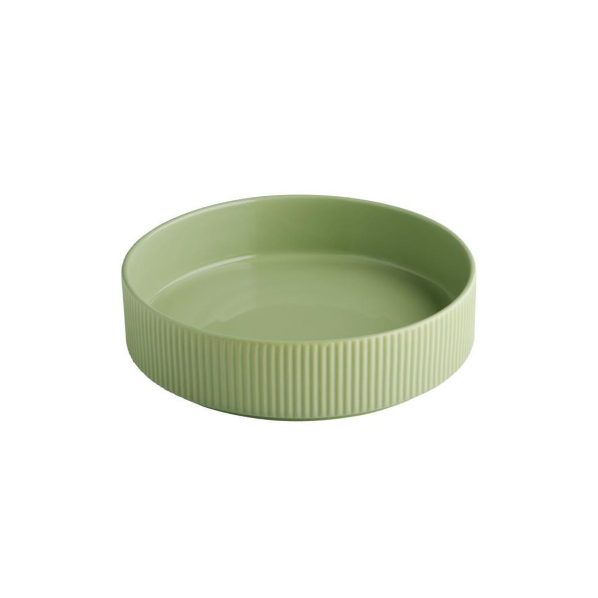 APS Teller / Schale -THE GRID-; 23x23x6 cm (LxBxH); grün; rund; 3 Stück / Pack