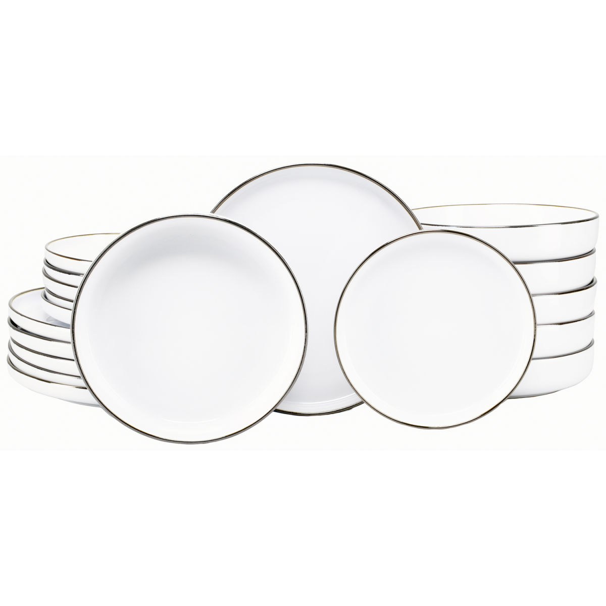 Nordic Festive - Set di piatti 18 pezzi CreaTable; bianco