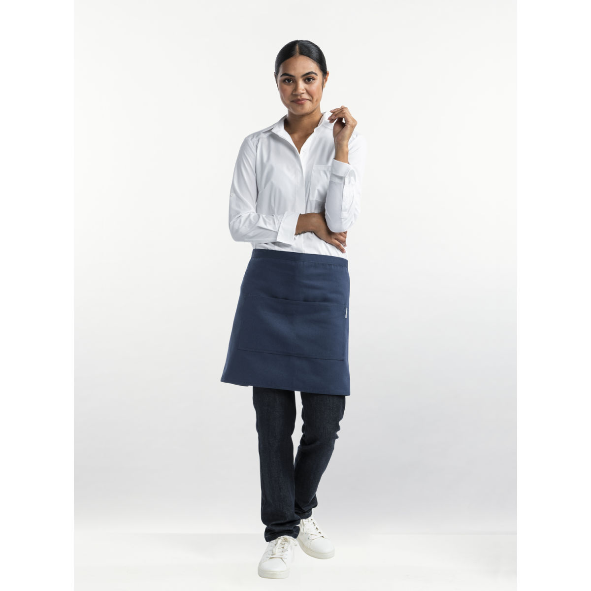 Chaud Devant Bistroschürze Nordic Blue W90 – L45 45x90 cm (LxB); dunkelblau