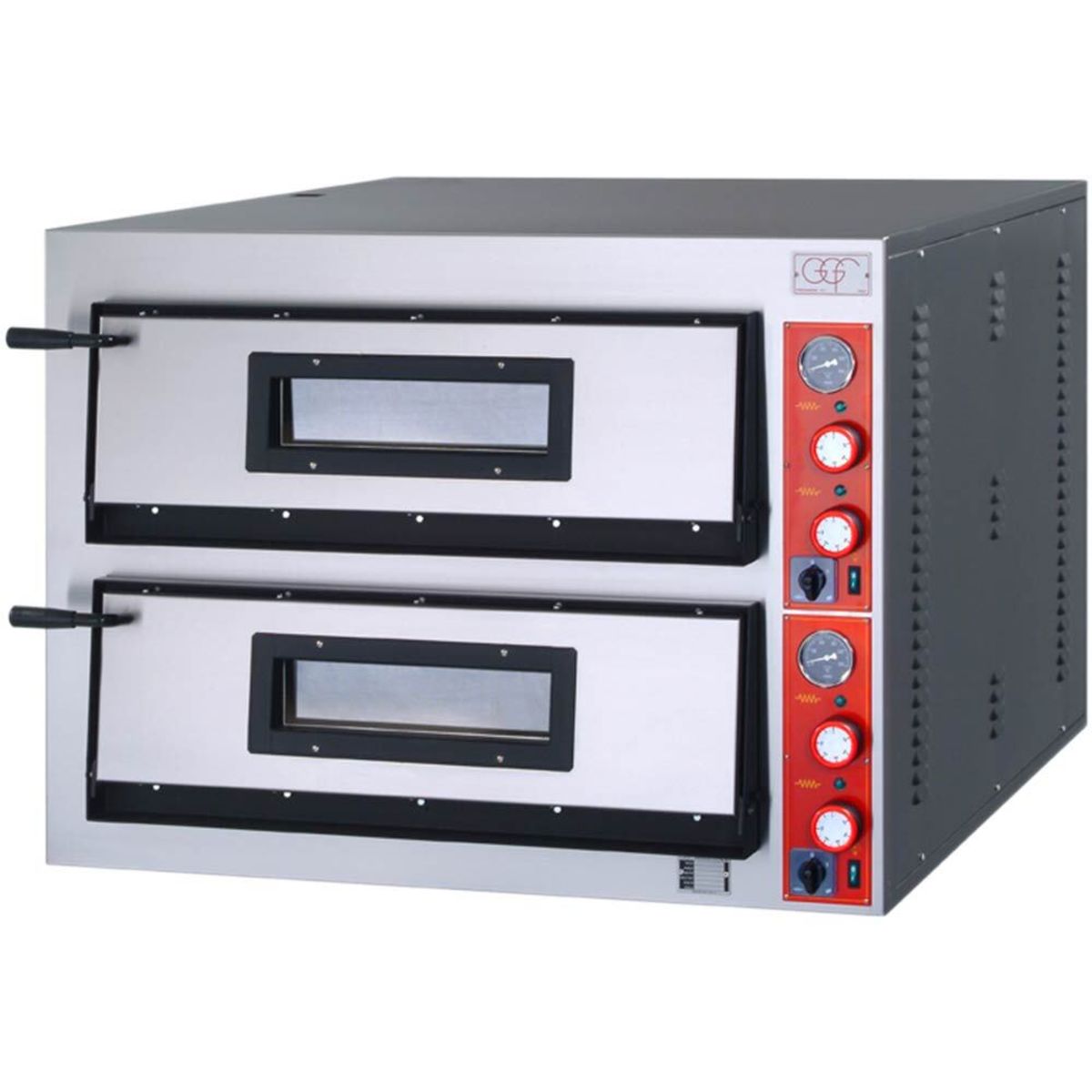 GGF Pizzaofen mit einer Kammer, aus pulverbeschichtetem Stahl 101x85x75 cm (BxTxH); silber