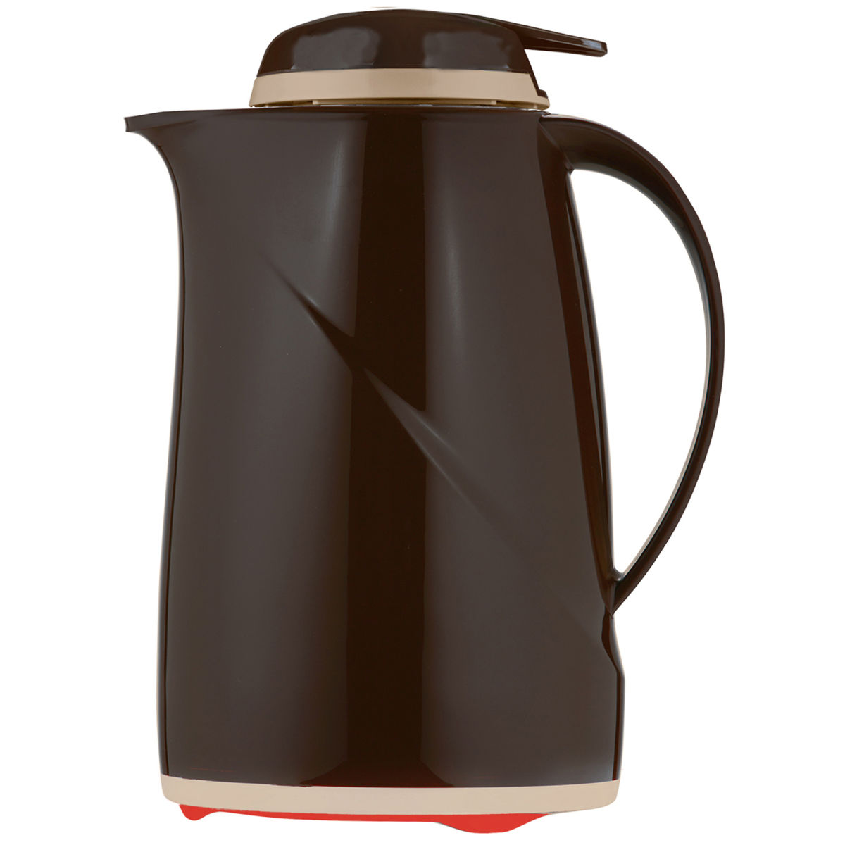 helios Isolierkanne Wave Push 0.6 l, 12.8x22.3 cm (ØxH); café