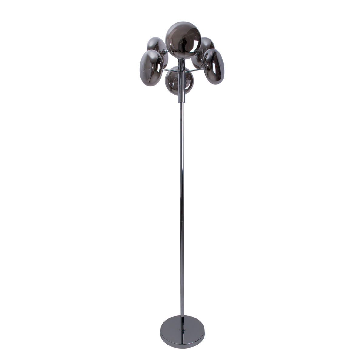 NÄVE Leuchten Stehleuchte ORION smoky 44x44x165x44 cm (LxBxHxØ); chrom; Gestell chrom