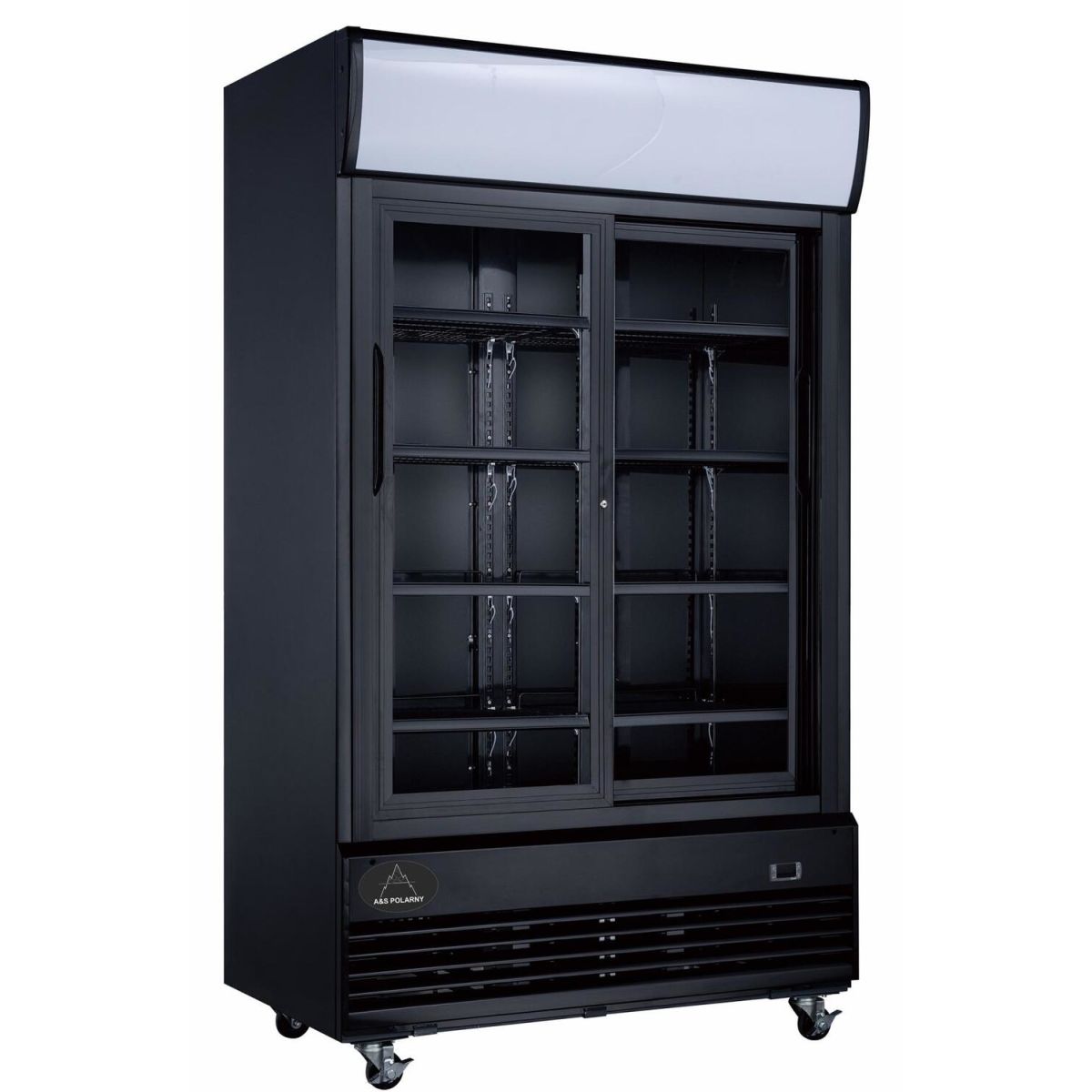 A&S Polarny Flaschenkühlschrank 1000 L 1200x730x2072 mm, schwarz, Schiebetüren; 120x207.2x73 cm (BxHxT); schwarz