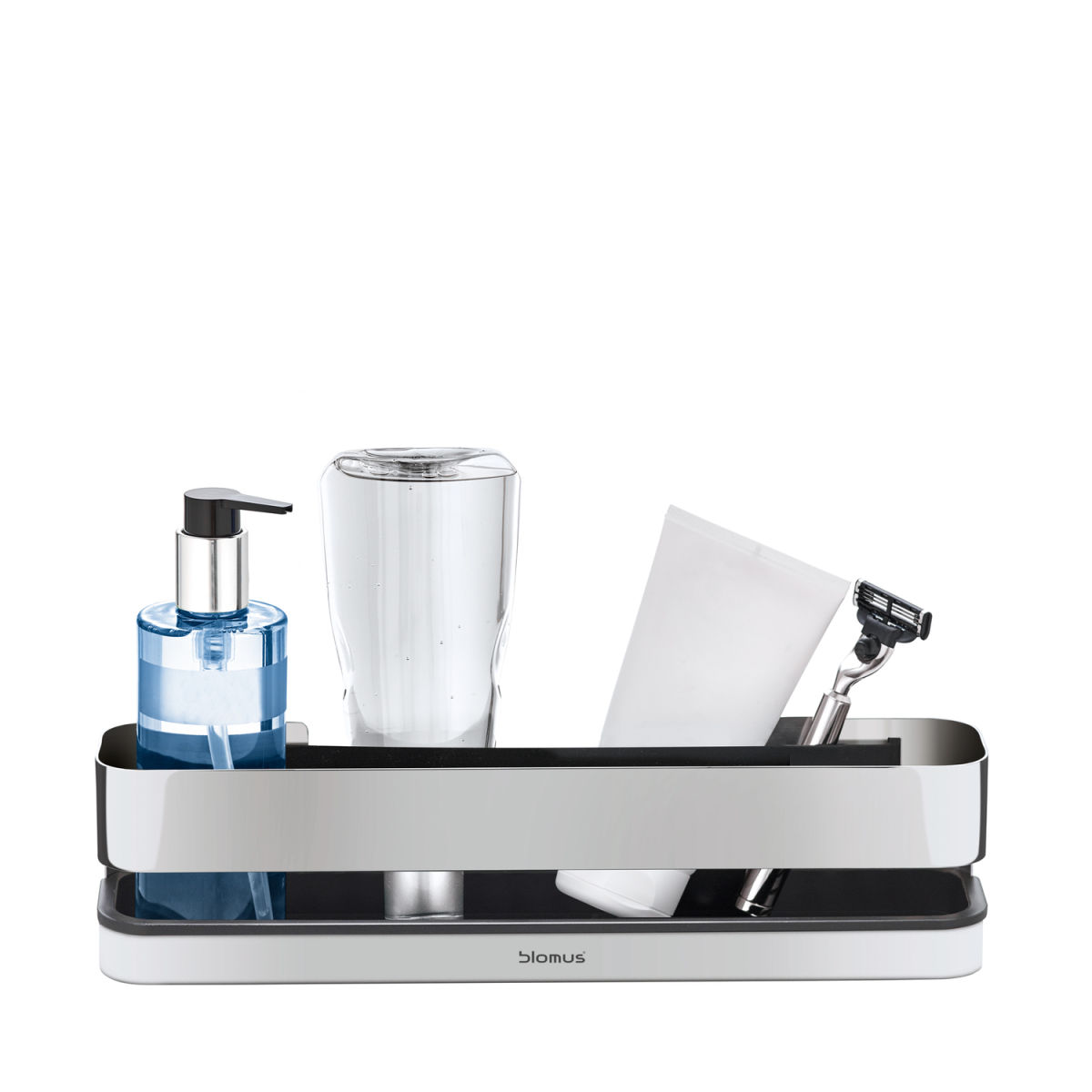 blomus Duschkorb -NEXIO- Edelstahl poliert 7 x 34 cm 34x7x8.5 cm (LxBxH); edelstahl