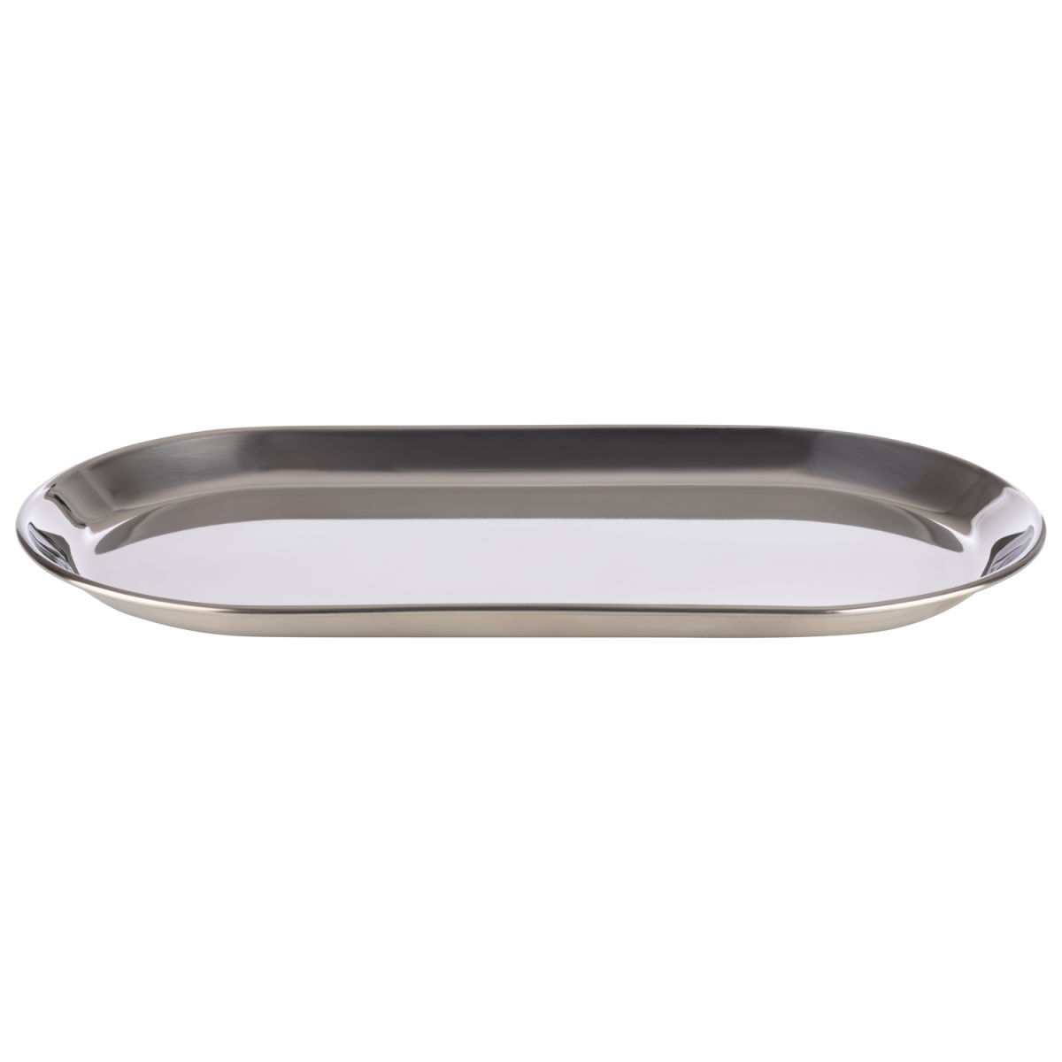 APS Serviertablett KAFFEEHAUS, Edelstahl, oval, hochglanz 30x15.5x1.5 cm (LxBxH); silber; oval