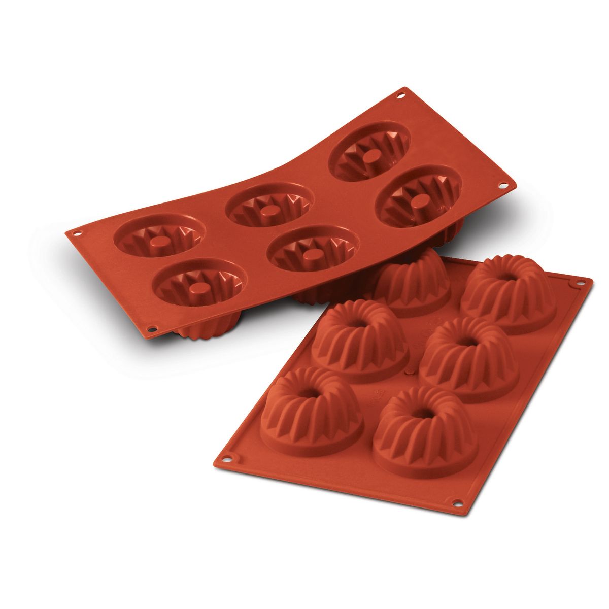 Schneider Schneider Silikon-Backformen Gugelhupf 100 ml, 30x17.5x7.5x4 cm (LxBxØxH); rot
