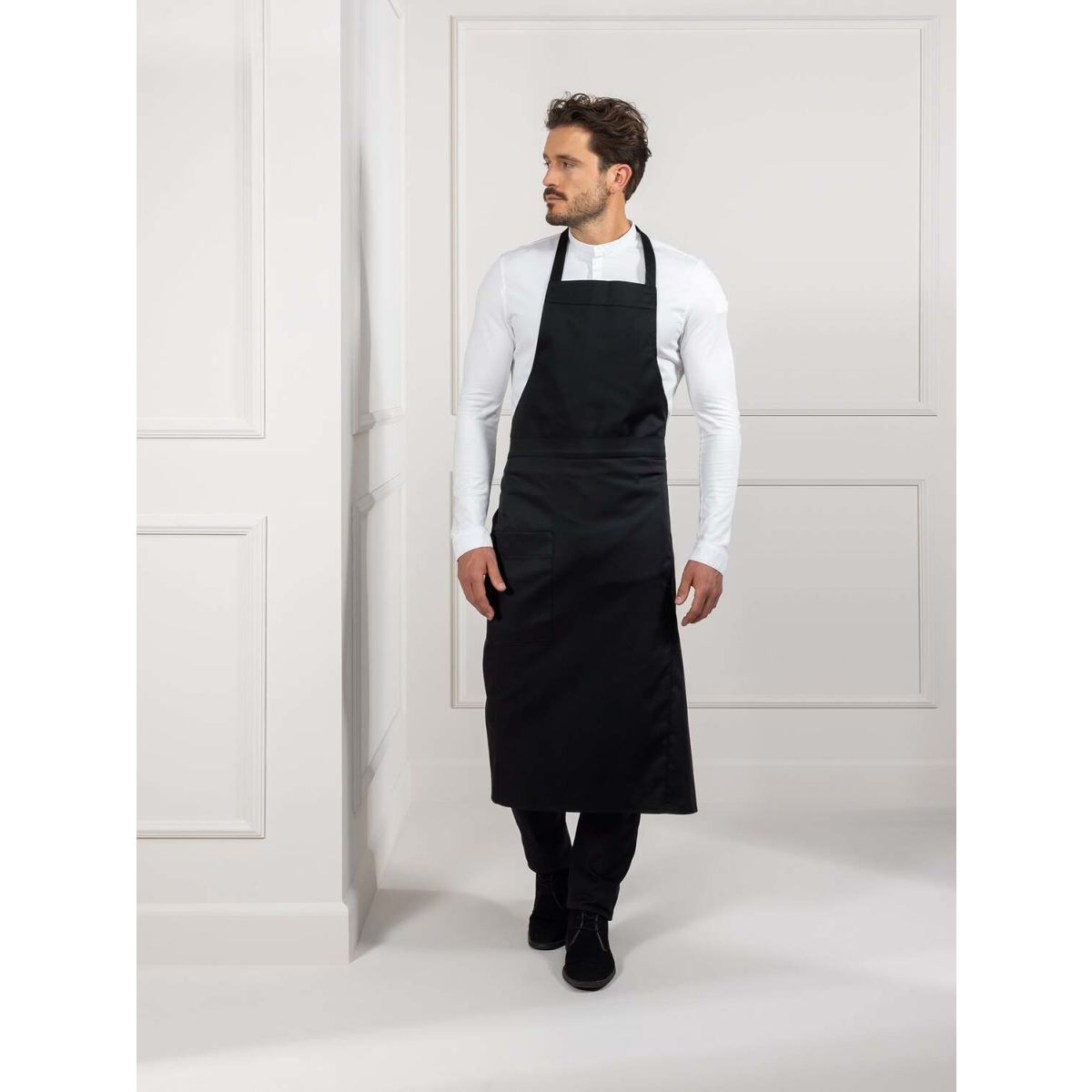 Le Nouveau Chef Koksschort Atlanta ; 100x110 cm (LxB); zwart