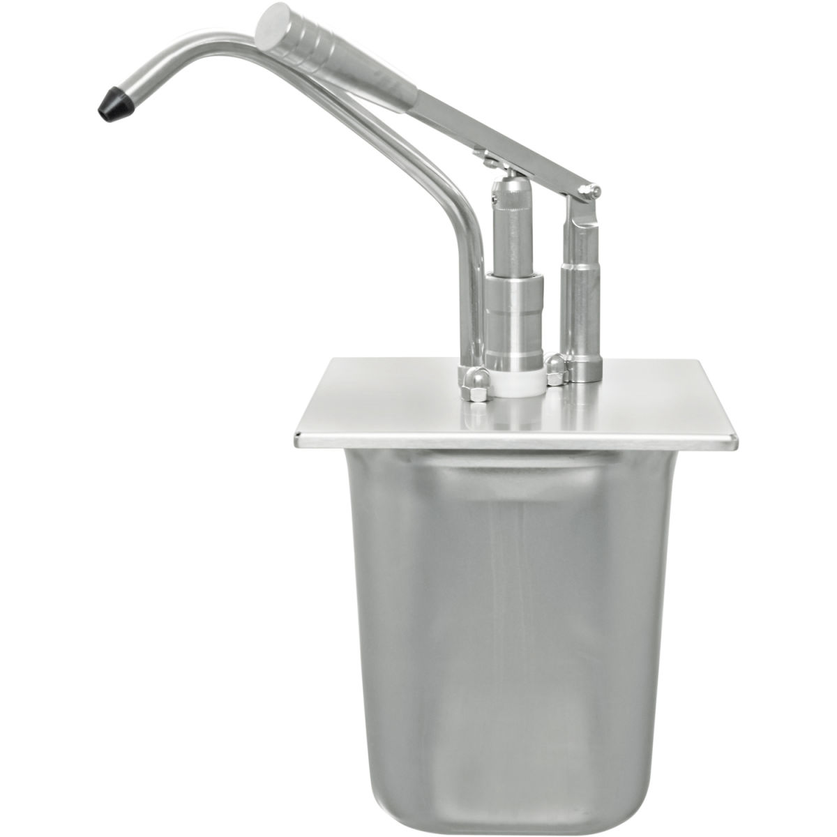 Schneider Hebel Dosierspender GN 1/6 Edelstahl 3000 ml, 16.5x18x38 cm (LxBxH); edelstahl