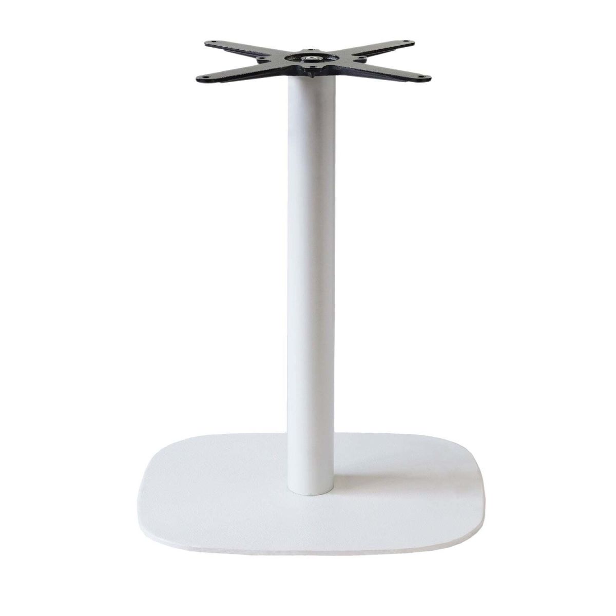 Base tavolo rettangolare Round RestooTab; 42x60x73 cm (LxLxH); bianco