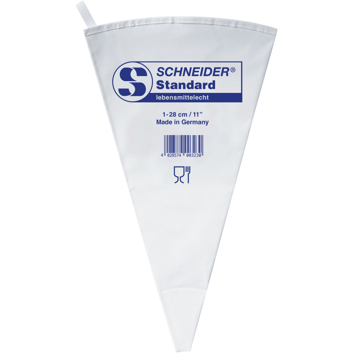 Schneider Spritzbeutel aus Baumwolle 28 cm (L); weiß