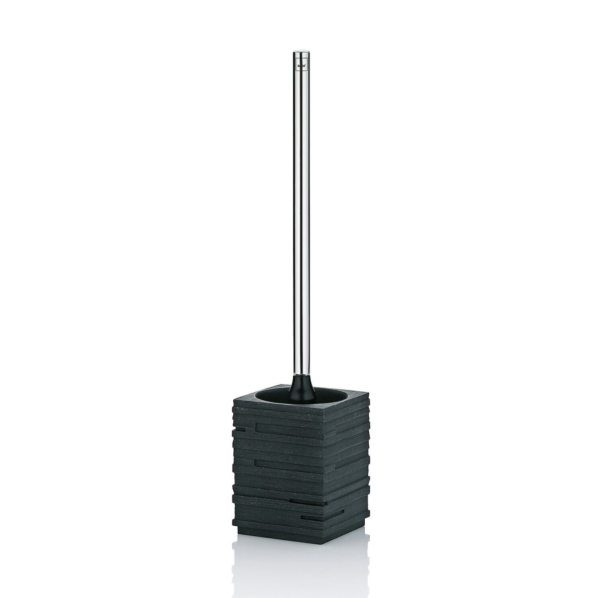 kela Wc-Garnitur Posidon Polyresin 9.5x9.5x44.5 cm (LxBxH); schwarz