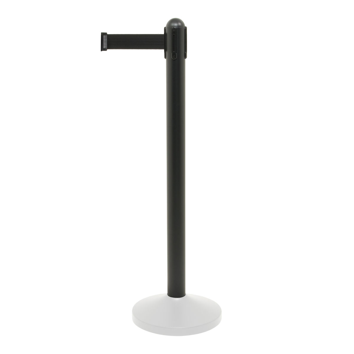 Paletto accoglienza retrattile - Nero - 90cm - Nastro in nylon 200cm nero (Base RS-RT-BL-C9 non inclusa) Securit; 10x1.82x95x1.82 cm (LxLxHxP); nero