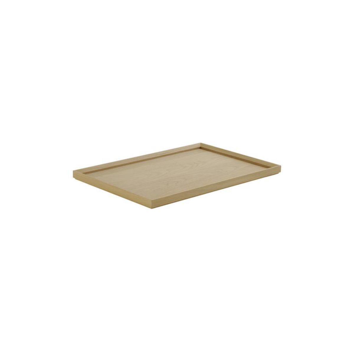 APS Serviertablett -VALO- 60 x 40 cm, H: 3 cm Eichenholz (geölt) Innenmaß: 56 x 36 cm; 60x40x3 cm (LxBxH); braun; rechteckig