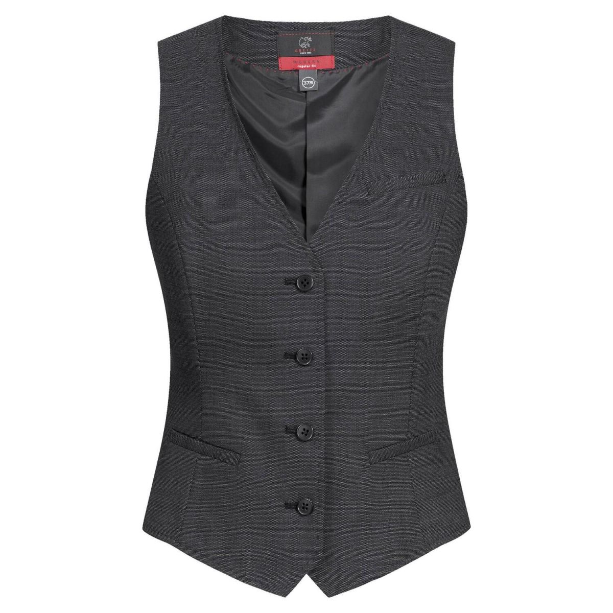GREIFF Damen-Weste RF Modern 37.5 Pinpoint Kleidergröße 52; schwarz