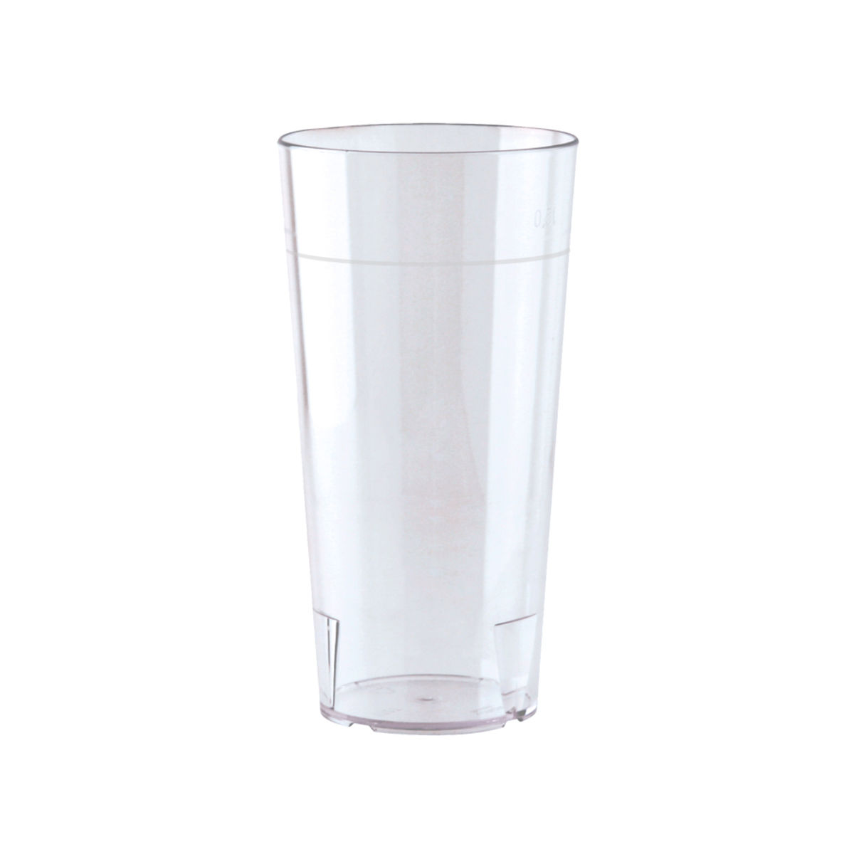 WACA Trinkbecher SAN Kunststoff 300 ml, 7x13 cm (ØxH); transparent; 0.3 l Eichstrich, 50 Stück / Pack