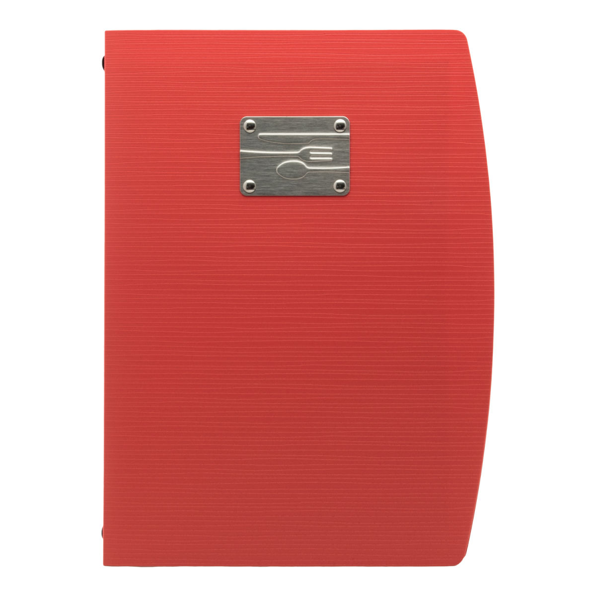 Copertina Menu A4 Rio - Verde - Placca con posate inclusa - 4 facciate Securit; 25x34 cm (LxH); rosso