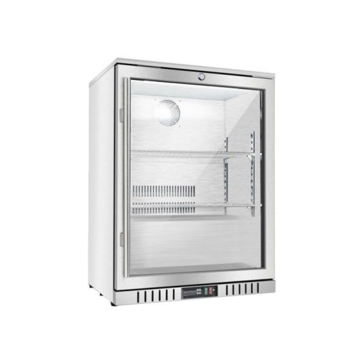 Stalgast Bar Display Cooler, eine Flügeltür, 600x530x835 mm (BxTxH), Edelstahl; 133000 ml, 60x83.5x53 cm (BxHxT); silber