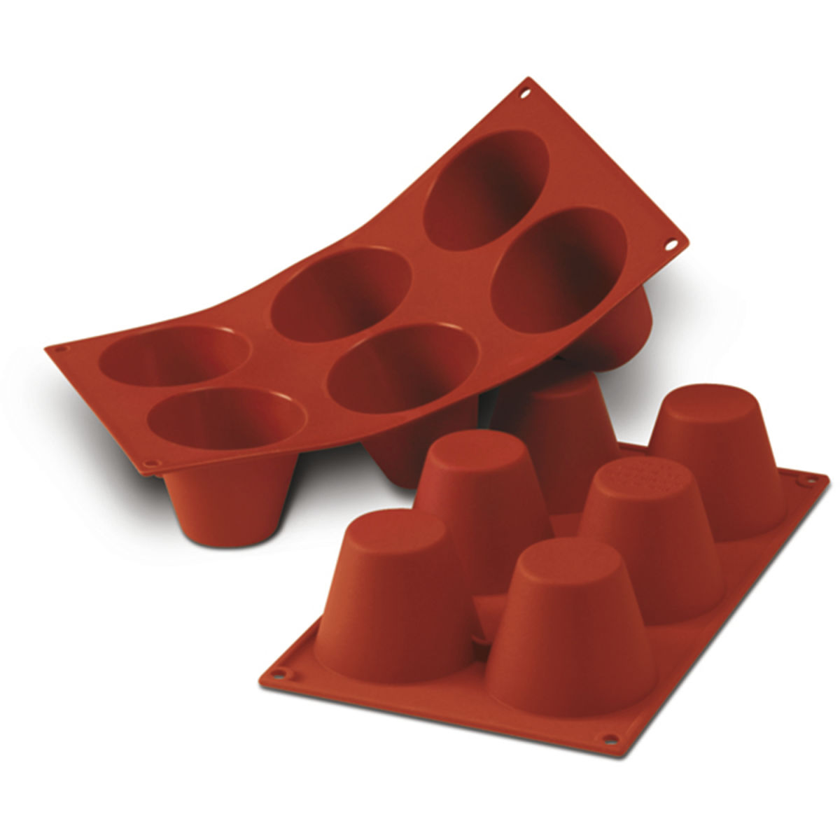 Schneider Silikonbackform Muffin Groß 165 ml, 30x17.5x7.5x6 cm (LxBxØxH); rot