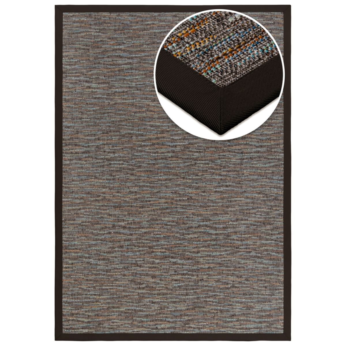 Grundstoff Outdoor Teppich Saint Lucia Fine-Earth 160x80 cm (LxB); dunkelbraun