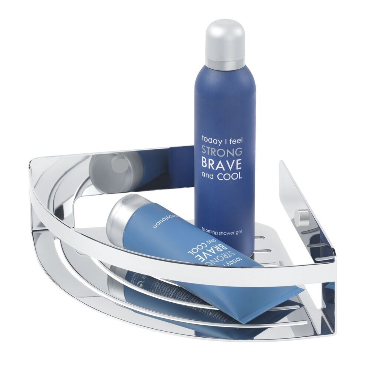 Cestino angolare Caddy cromato TIGER; 22.4x7 cm (LxH); argento