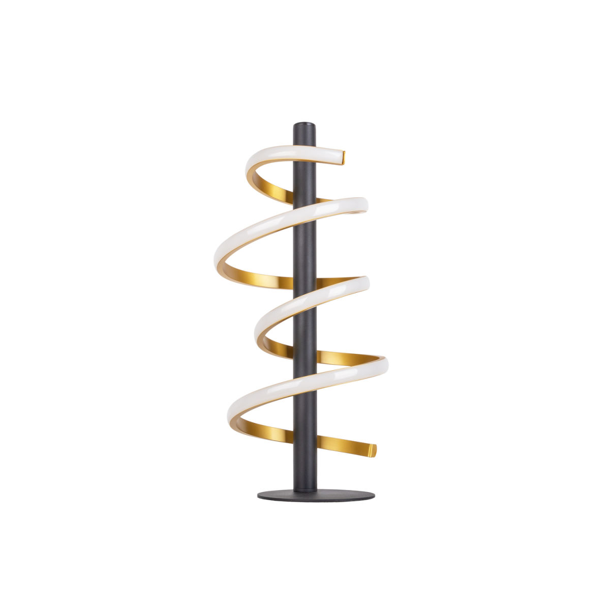 NÄVE Leuchten LED Tischleuchte BELLEZA 20x20x20x50 cm (LxBxØxH); schwarz/weiß/gold; Gestell schwarz