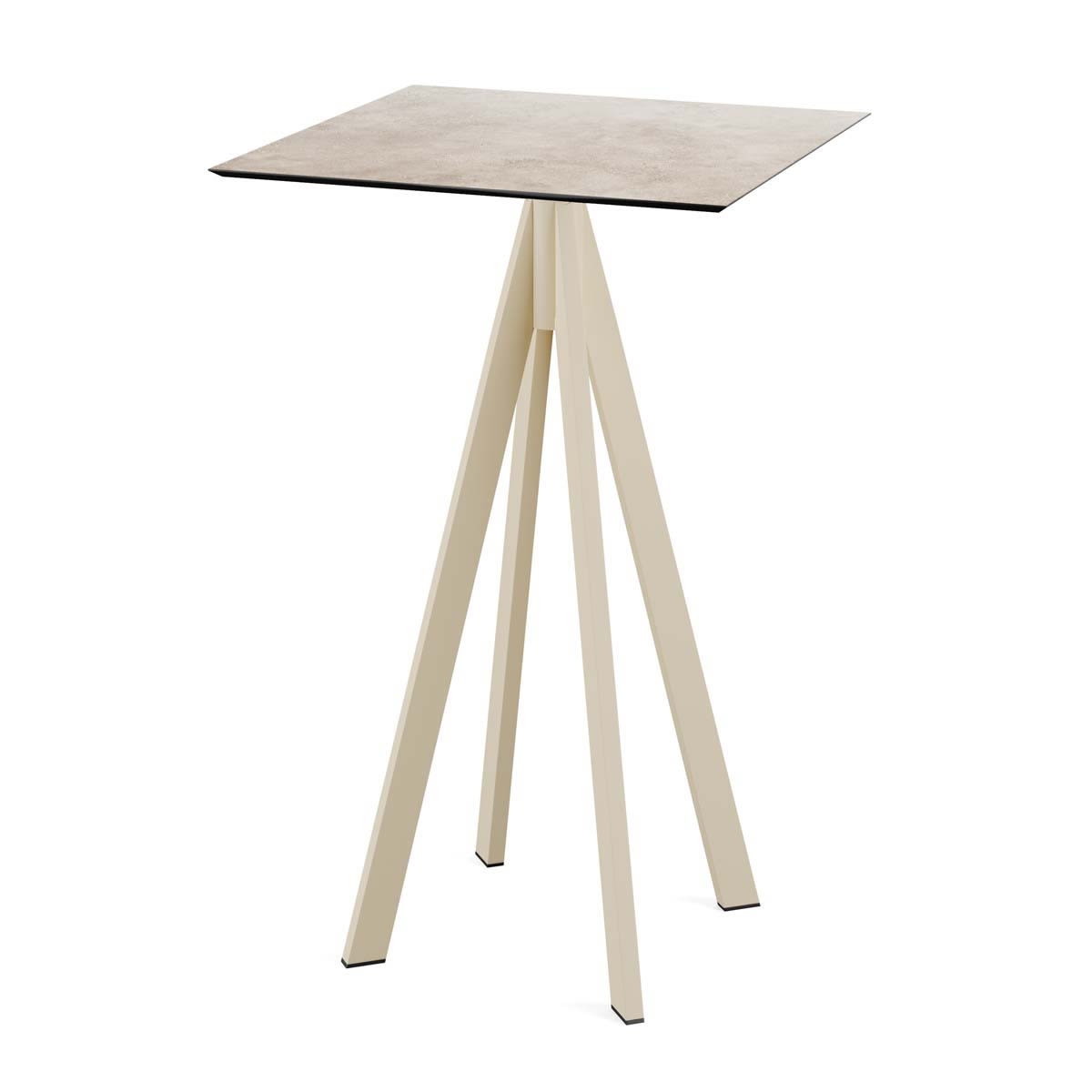 Feros Stehtisch Infinity Sand Gestell + HPL quadratisch 70x70x109.2 cm (LxBxH); sand; quadratisch