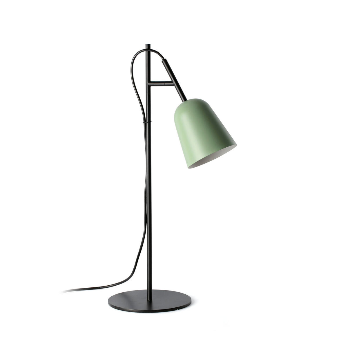 FARO Barcelona STUDIO Grüne Tischleuchte 55 cm (H); schwarz