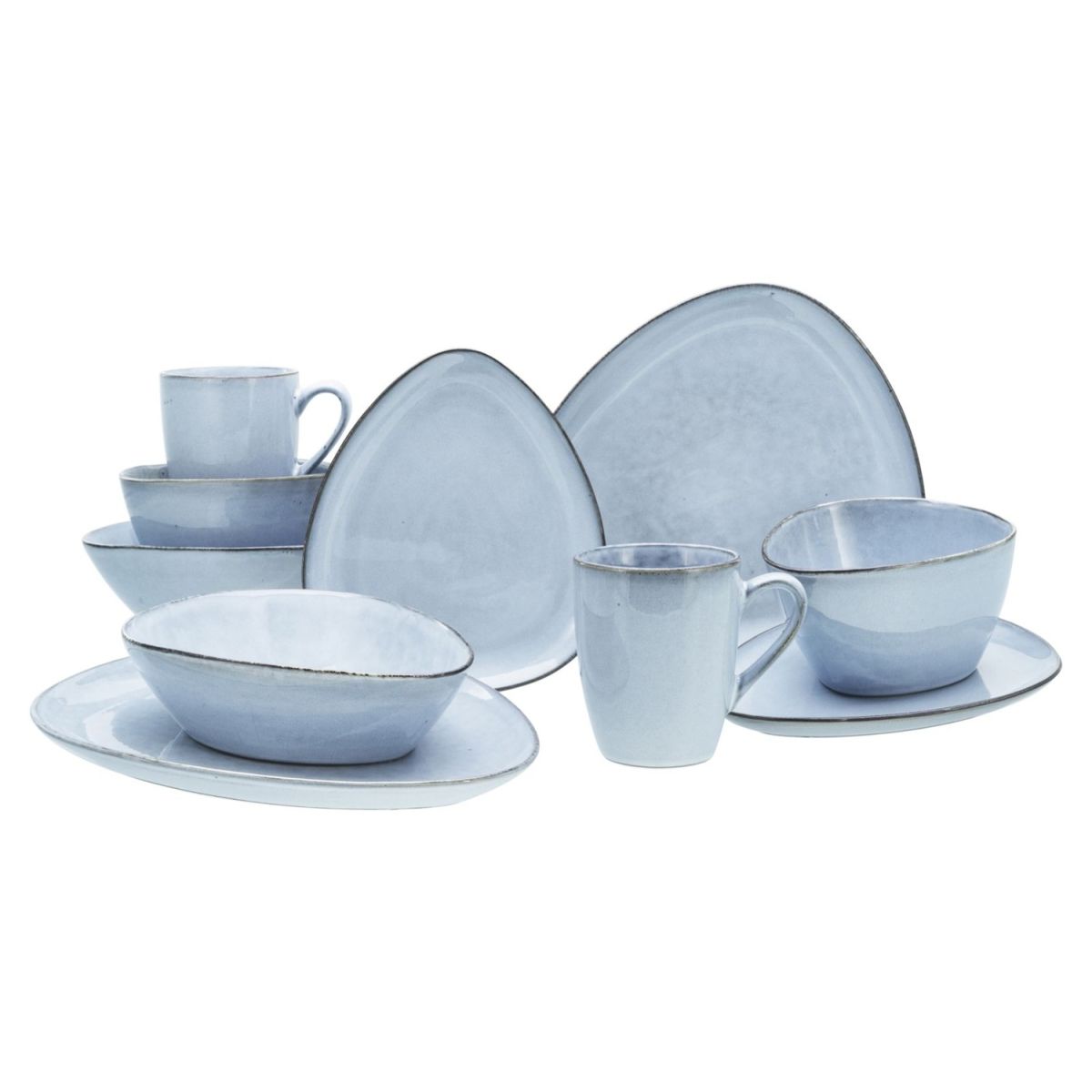 Cloudy - Servizio combinato 10 pezzi CreaTable; blu