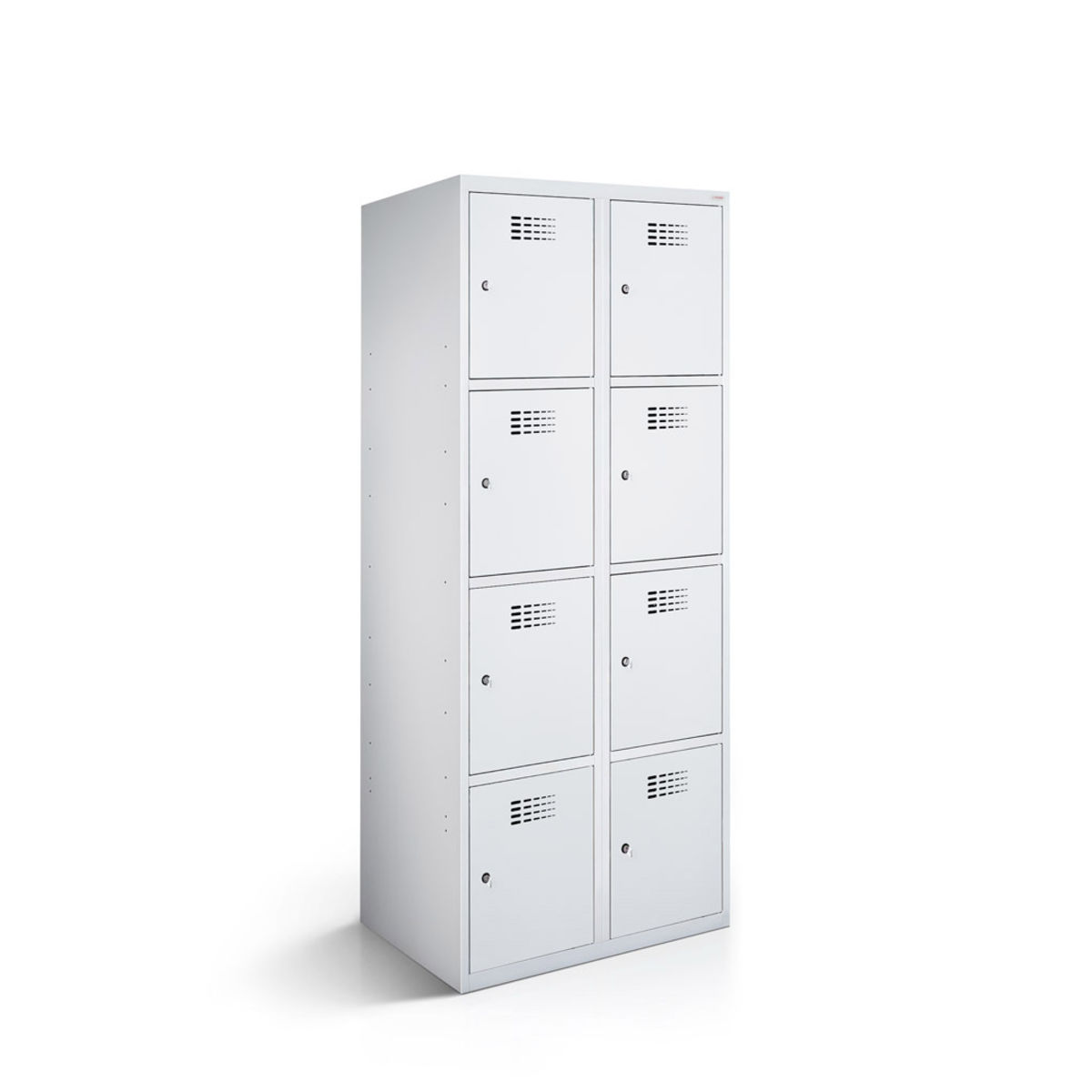 rotstahl Fächerschrank 8 Fächer mit lichtgrauem Korpus 60x50x180 cm (BxTxH); hellgrau