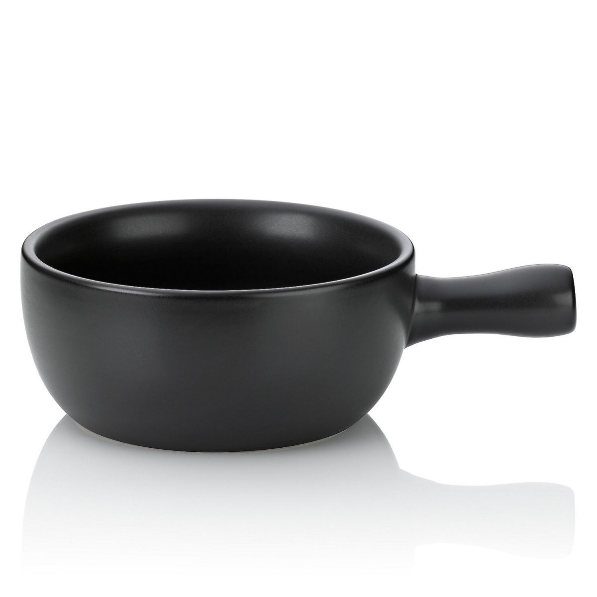 kela Käsefondue-Pfanne BASEL feuerfeste Keramik Käsefonduetopf Caquelon 22 cm (Ø); schwarz