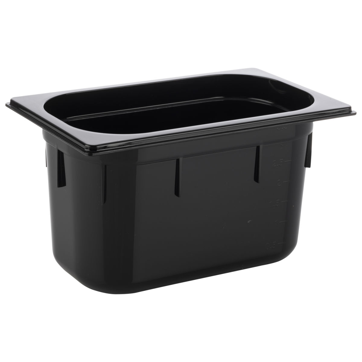 APS GN 1/4 Behälter, Polycarbonat GN 1/4, 3.7 l, 26.4x16.2x15 cm (LxBxT); schwarz