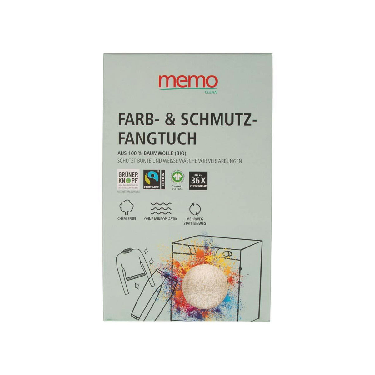 memo memo Farb- und Schmutzfangtuch; 22x30 cm (LxB); natur