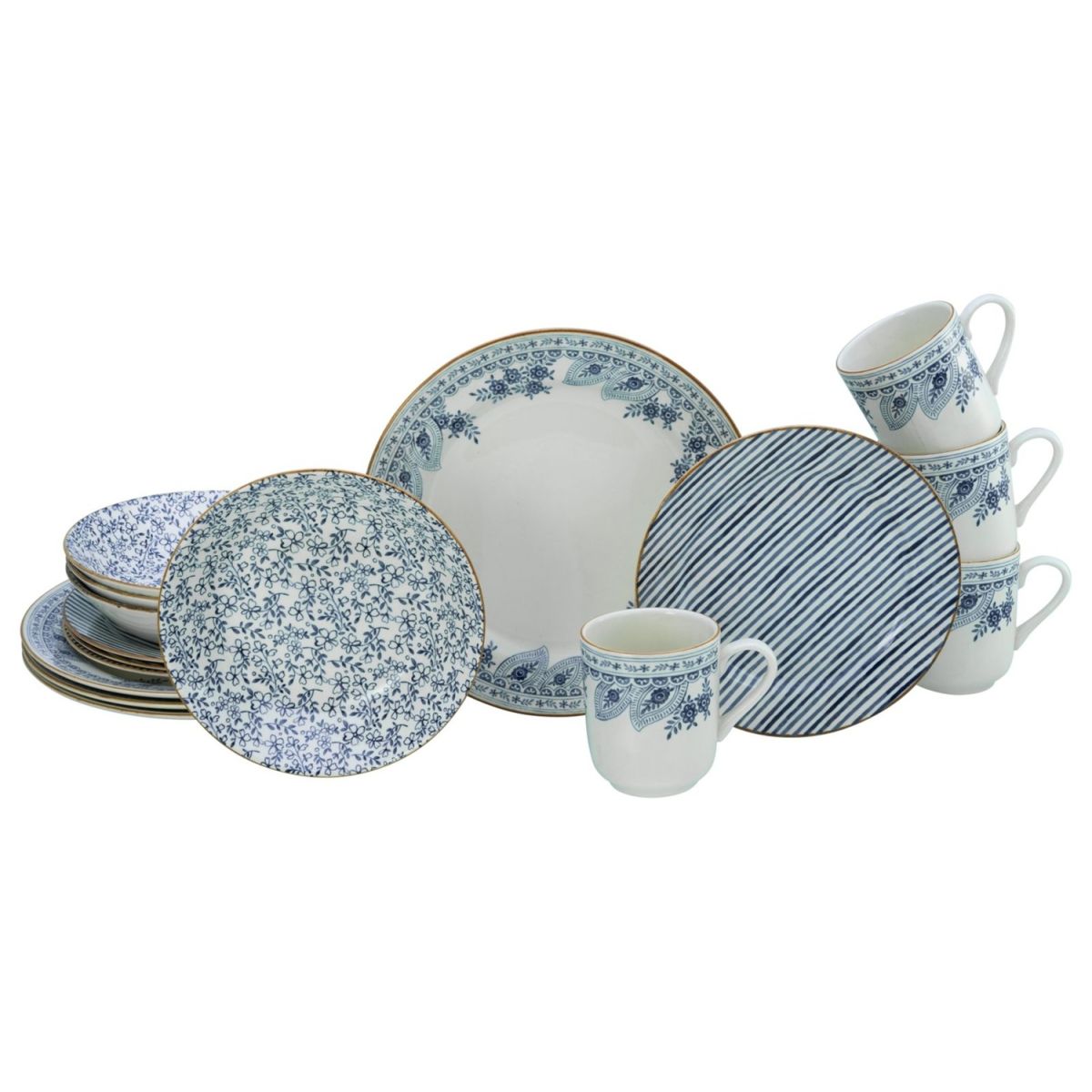 Euböa WL - Servizio combinato 16 pz. CreaTable; blu