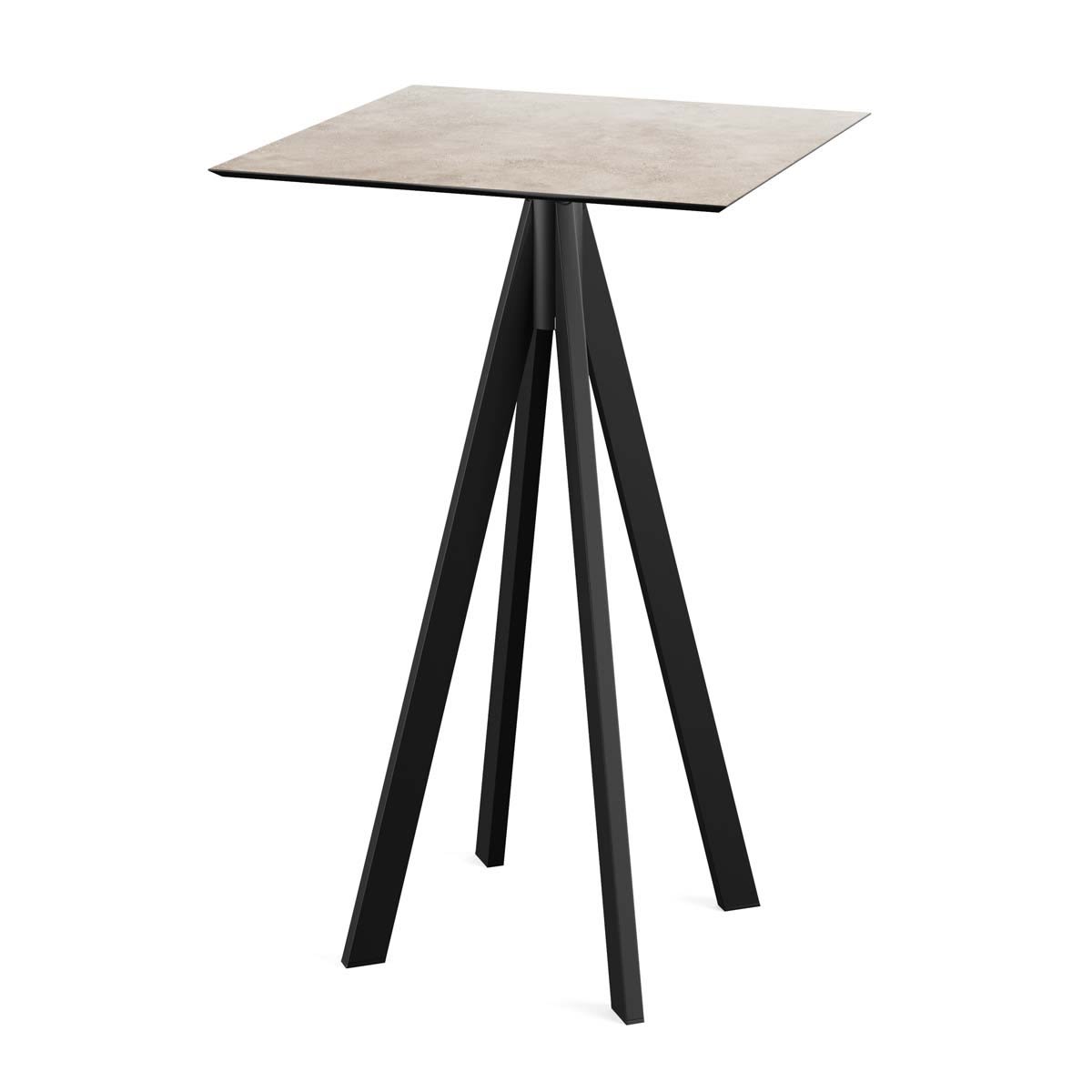 Feros Stehtisch Infinity Gestell + HPL quadratisch 70x70x109.2 cm (LxBxH); sand; quadratisch