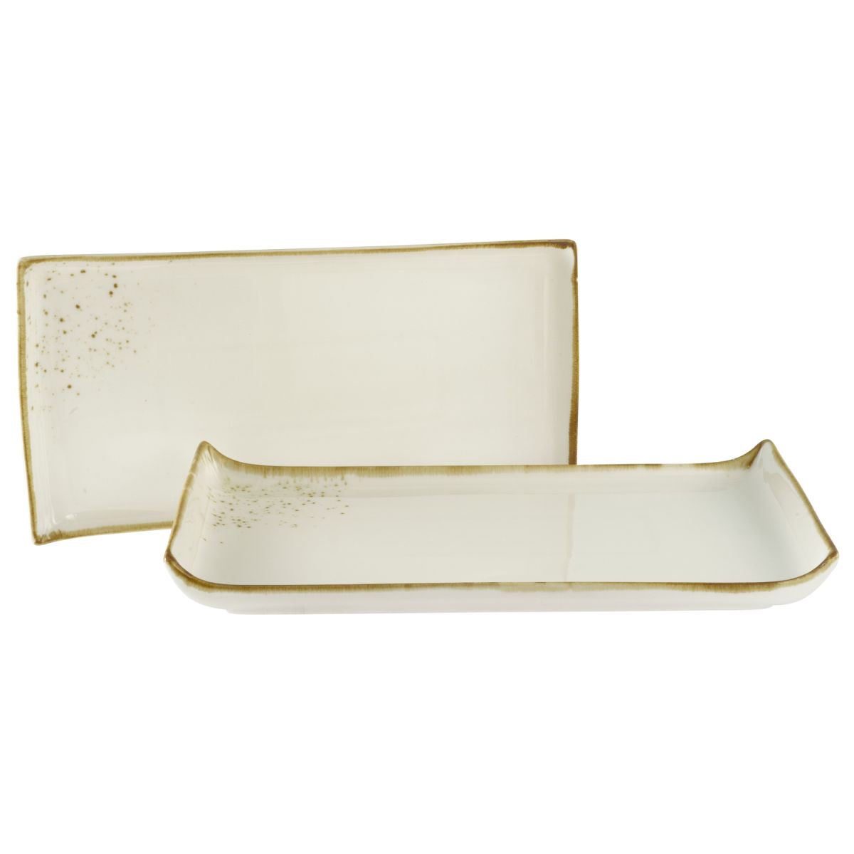 CreaTable Nature Collection - BBQ Platte 2-tlg; 33x16.5x3.5 cm (LxBxH); beige; rechteckig; 2 Stück / Pack