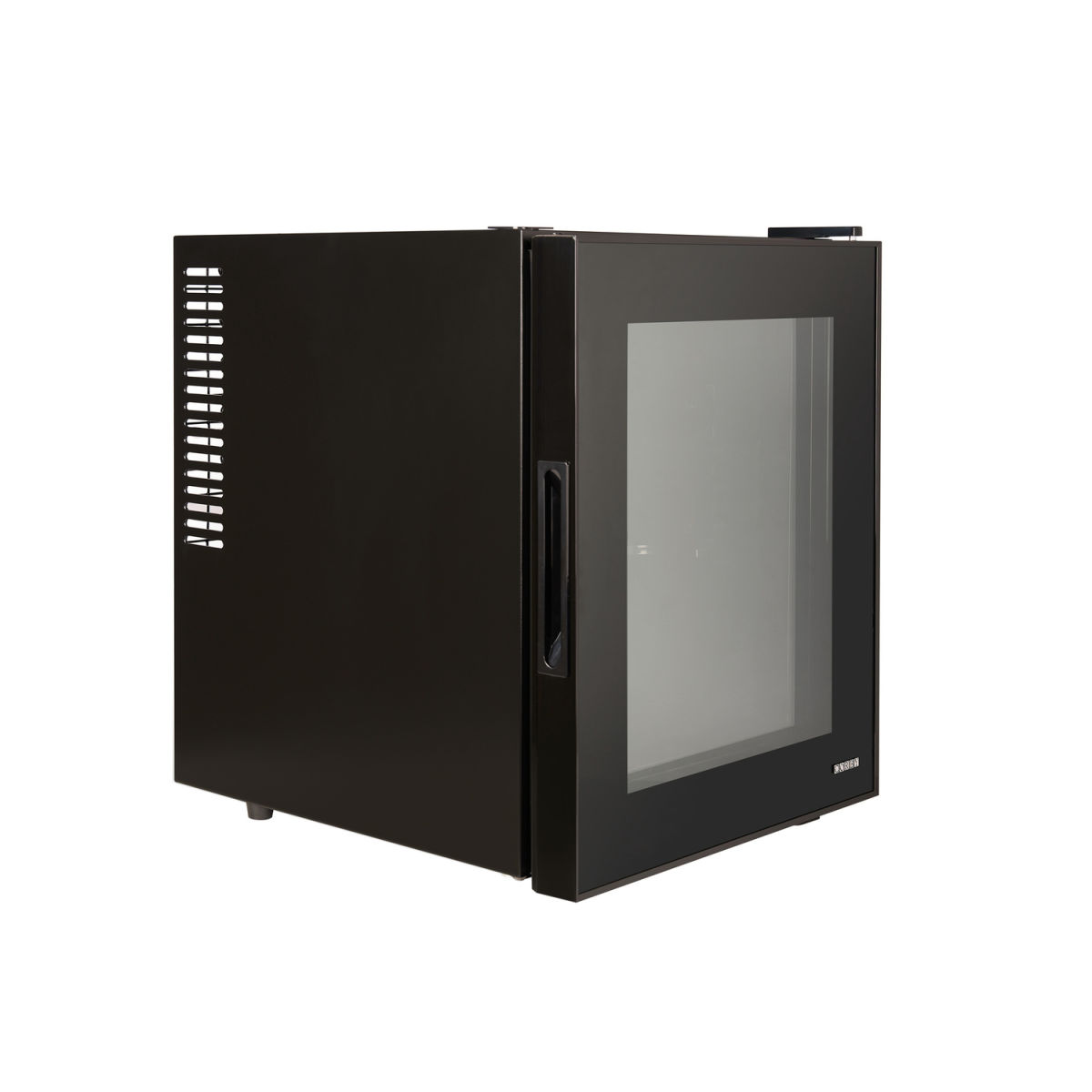 Minibar per camera hotel con Porta in Vetro Eton CORBY; 38.5x47.5x45.5 cm (LxHxP); nero