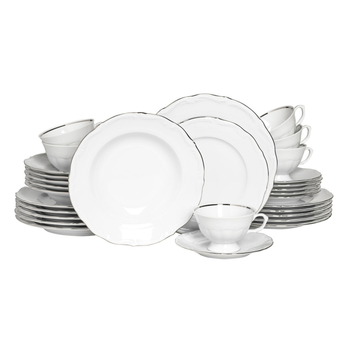 CreaTable Maria Theresia - Kombiservice 30-tlg weiß/platin