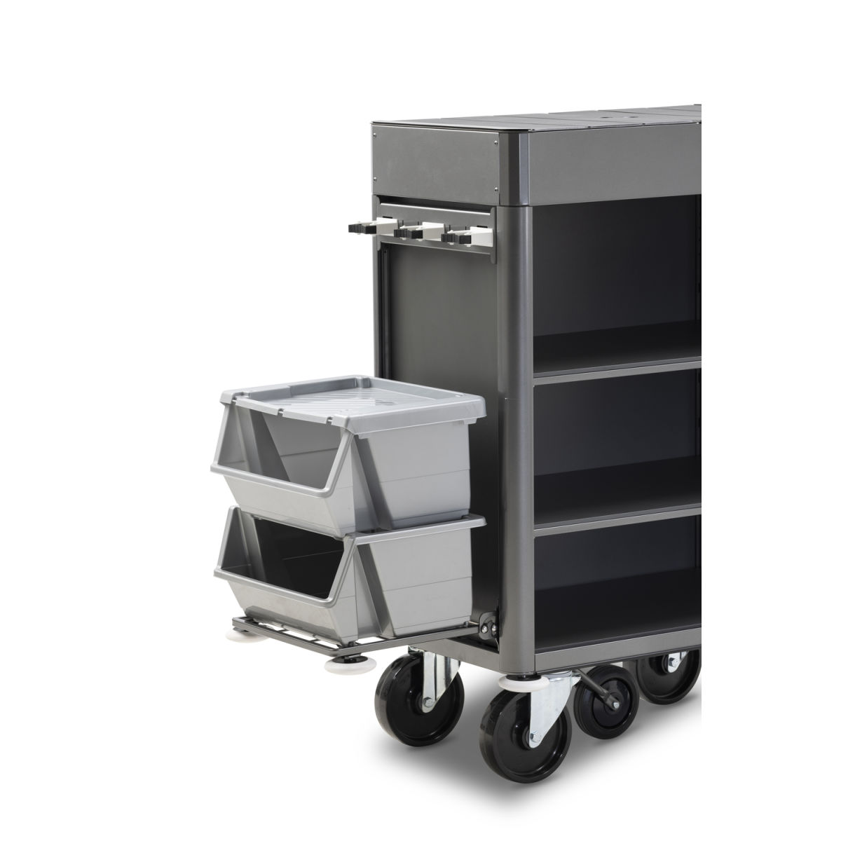 Wanzl Deckel zur Mülltrennungsbox, Kunststoff Silbergrau 37x46x4 cm (LxBxH); grau