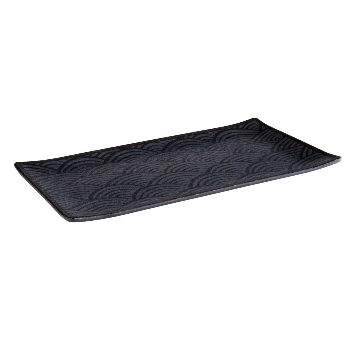 APS GN 1/3 Tablett DARK WAVE, Melamin GN 1/3, 32.5x17.6x2 cm (LxBxH); schwarz; rechteckig