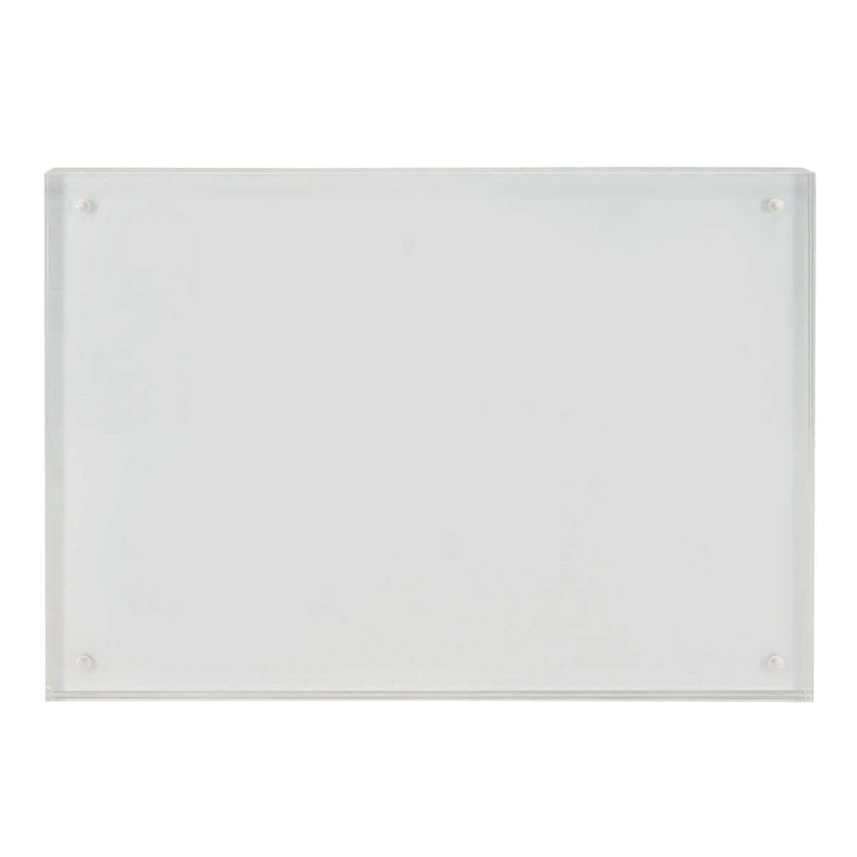 Porta-poster trasparente A5 - Acrilico - Utilizzabile come cornice singola o bifacciale Securit; 1.5x21x15 cm (LxLxH); argento