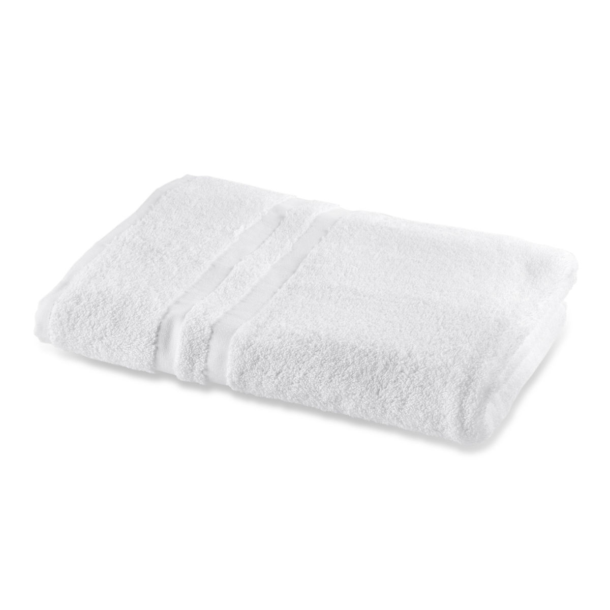 bertsch Hotelwäsche Walkfrottier Duschtuch weiss 70/140 cm, 310 g/qm, 2-Streifen Bordüre 70x140 cm (BxL); weiß